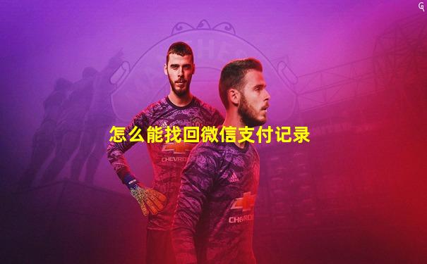 怎么能找回微信支付记录
