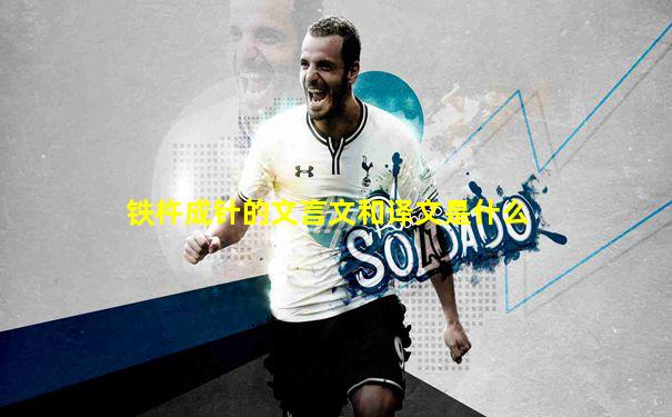 铁杵成针的文言文和译文是什么